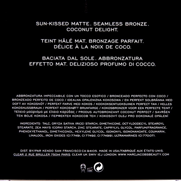 MARC JACOBS
O!MEGA BRONZE
COCONUT PERFECT TAN
POUDRE BRONZANTE COCO - Picture 13 of 15